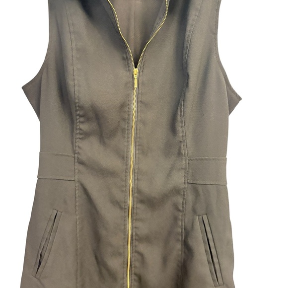 XOXO Women’s Black Sleeveless Mini Dress with Zip Detail Size L Y2K Casual - Picture 4 of 12